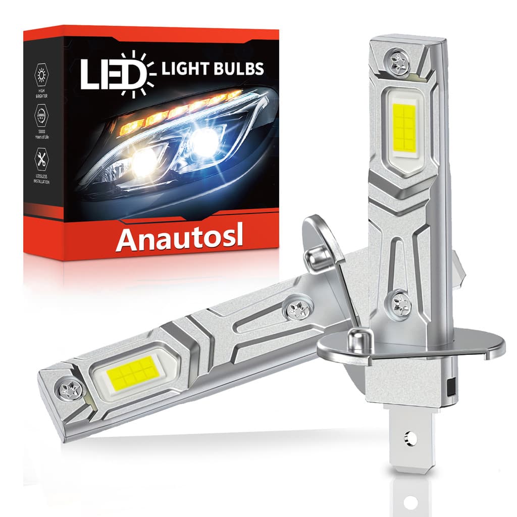 2 Pces/1 Par Atualizado H1 LED Faróis Lâmpadas 1 : 1 Tamanho 18000LM Branco 6500K Super Brilhante H1 De Nevoeiro Plug-N-