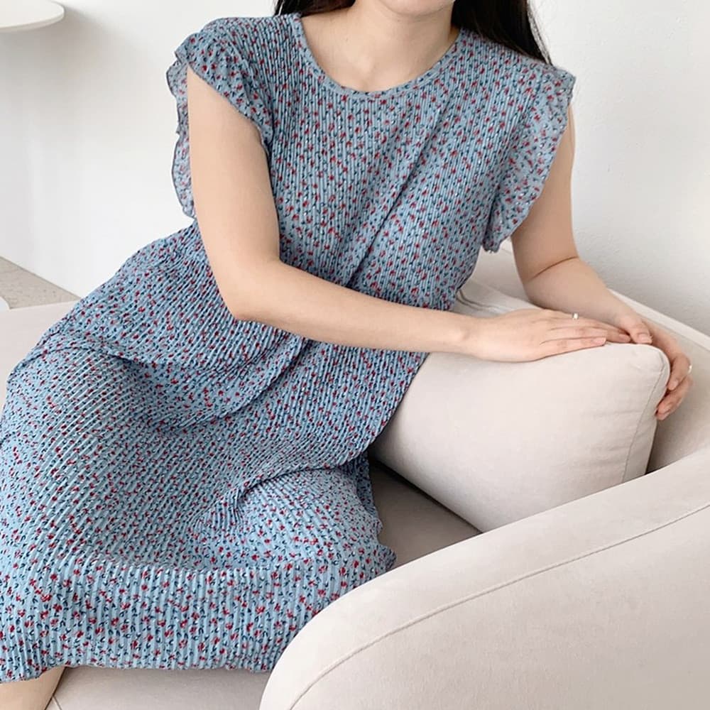Versão coreana Floral sem mangas camisola pode usar vestido exterior feminino verão fino saia de comprimento médio renda