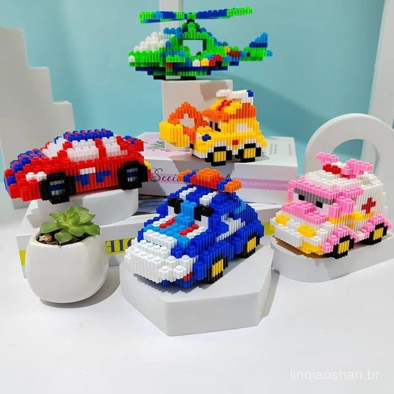 Carro de corrida Robocar Poli montável, brinquedo educativo para crianças e adultos LMOD