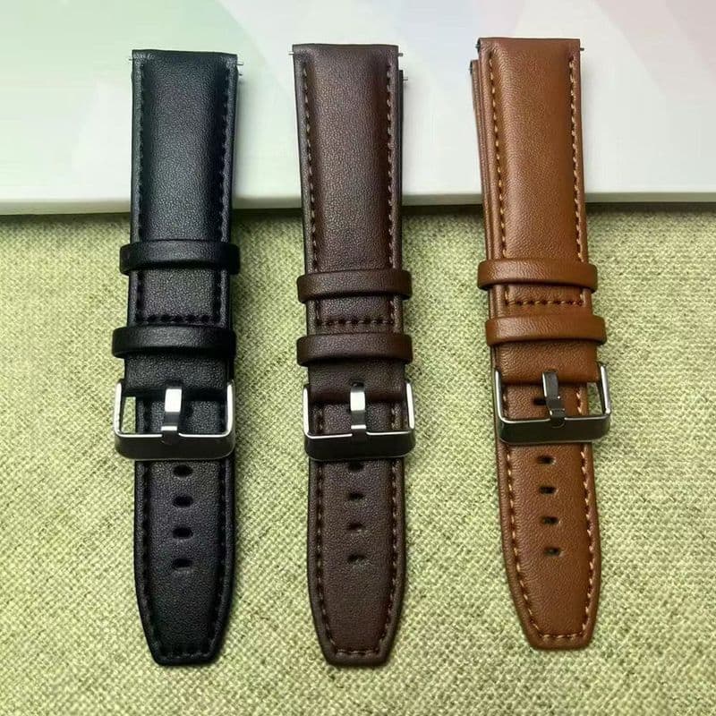 [Alça] Cinto Super macio de couro genuíno masculino pulseira de relógio de grão fino à prova d'água dupla face primeira