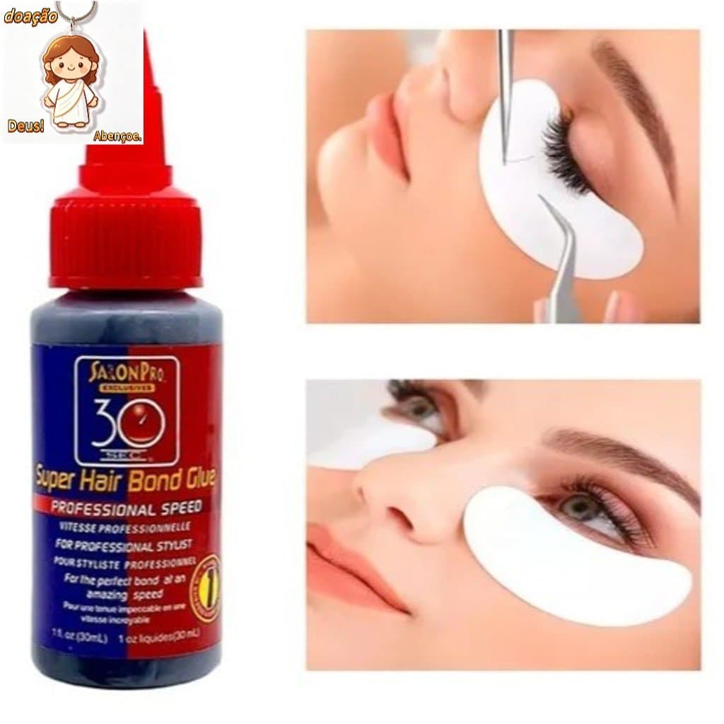 Super Cola Salon Pro 30ml – Fixação Rápida em 30 Segundos Para Alongamento Mega Hair - Entrega Pronto