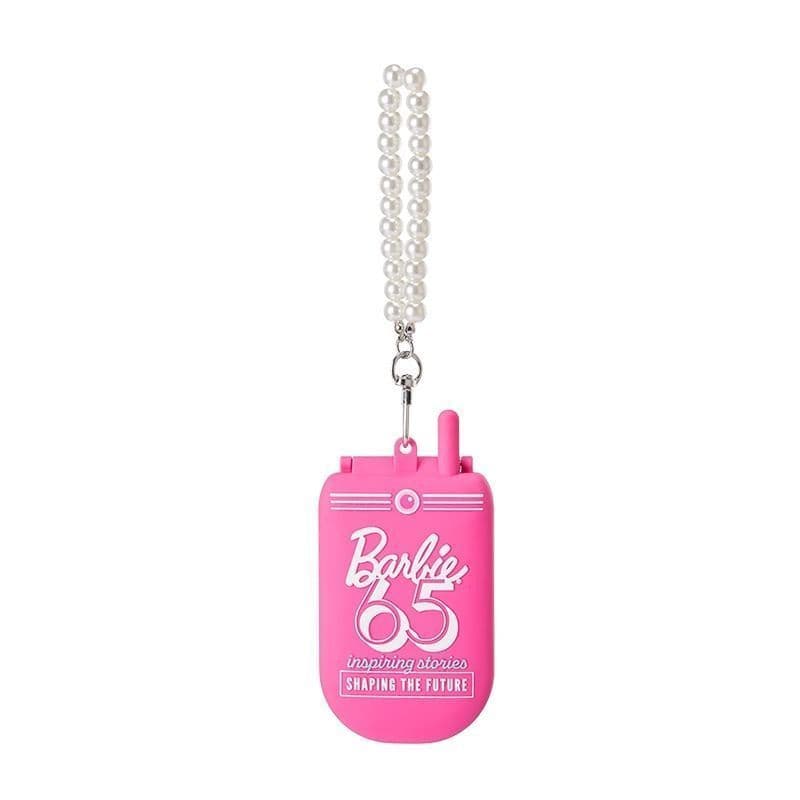 Barbie luz solar brilhante telefone móvel dobrável espelho portátil portátil espelho de maquiagem espelho de maquiagem