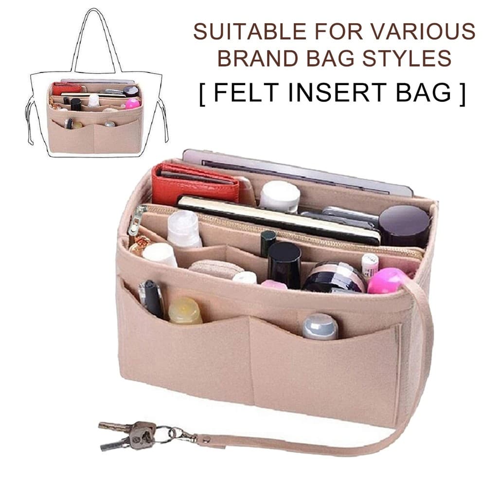 Forro De Sacola De Feltro , Organizador De Cosméticos , Acessório De Bolsa Bolso Interno De Marca De Luxo