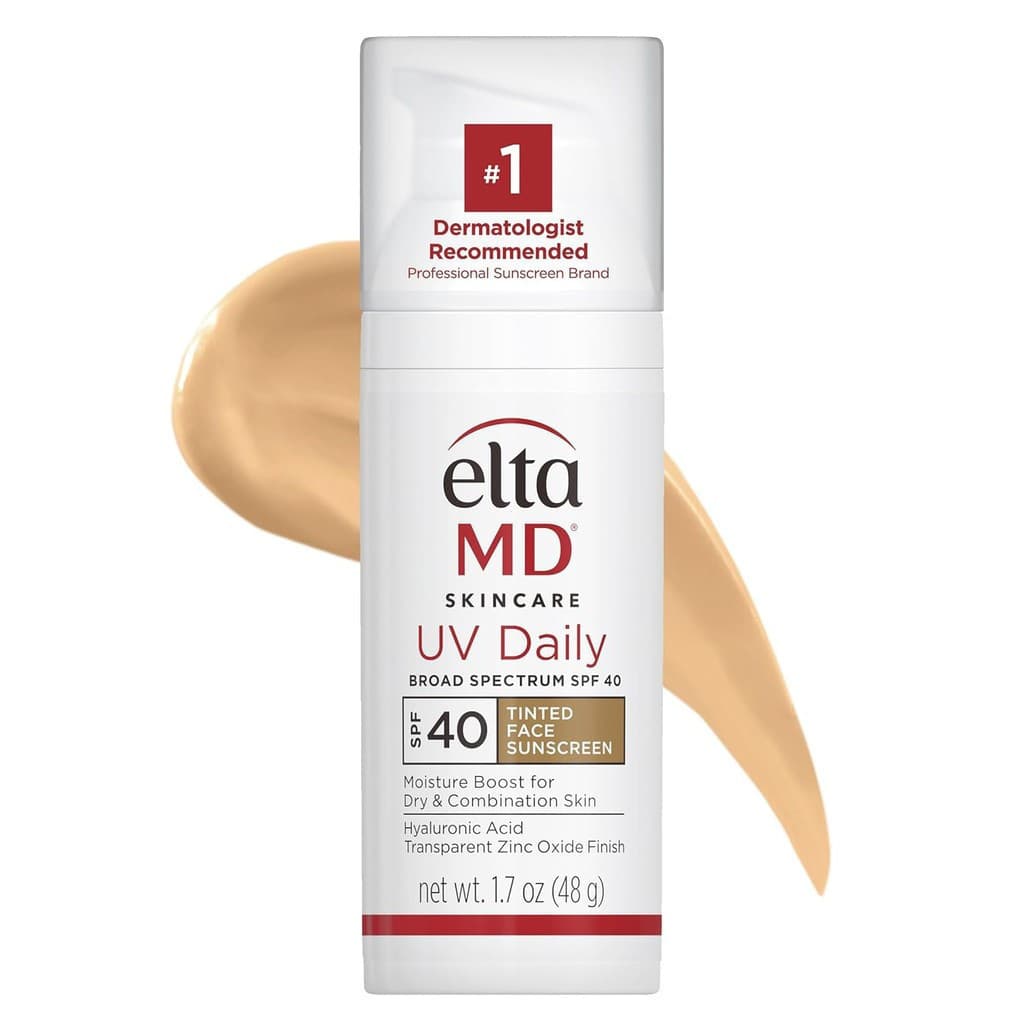 EltaMDUVDaily Protetor Solar Facial com Cor e Hidratante SPF40, Creme Hidratante com Cor, Protetor Solar Facial com SPF,