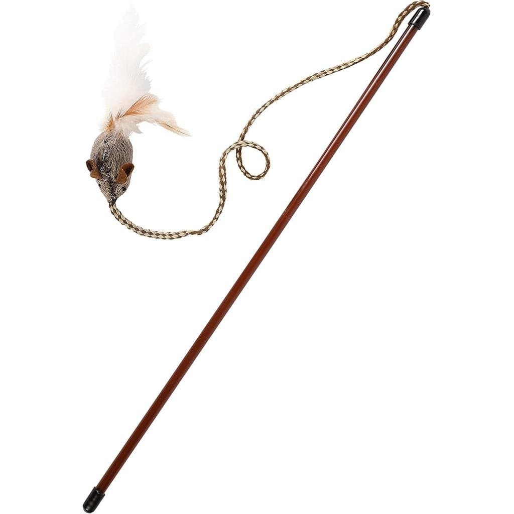 Varinha de Brincar para Gatos com Corda e Penas Play-N-Squeak da OurPet, para Gatos de Todas as Raças e Tamanhos