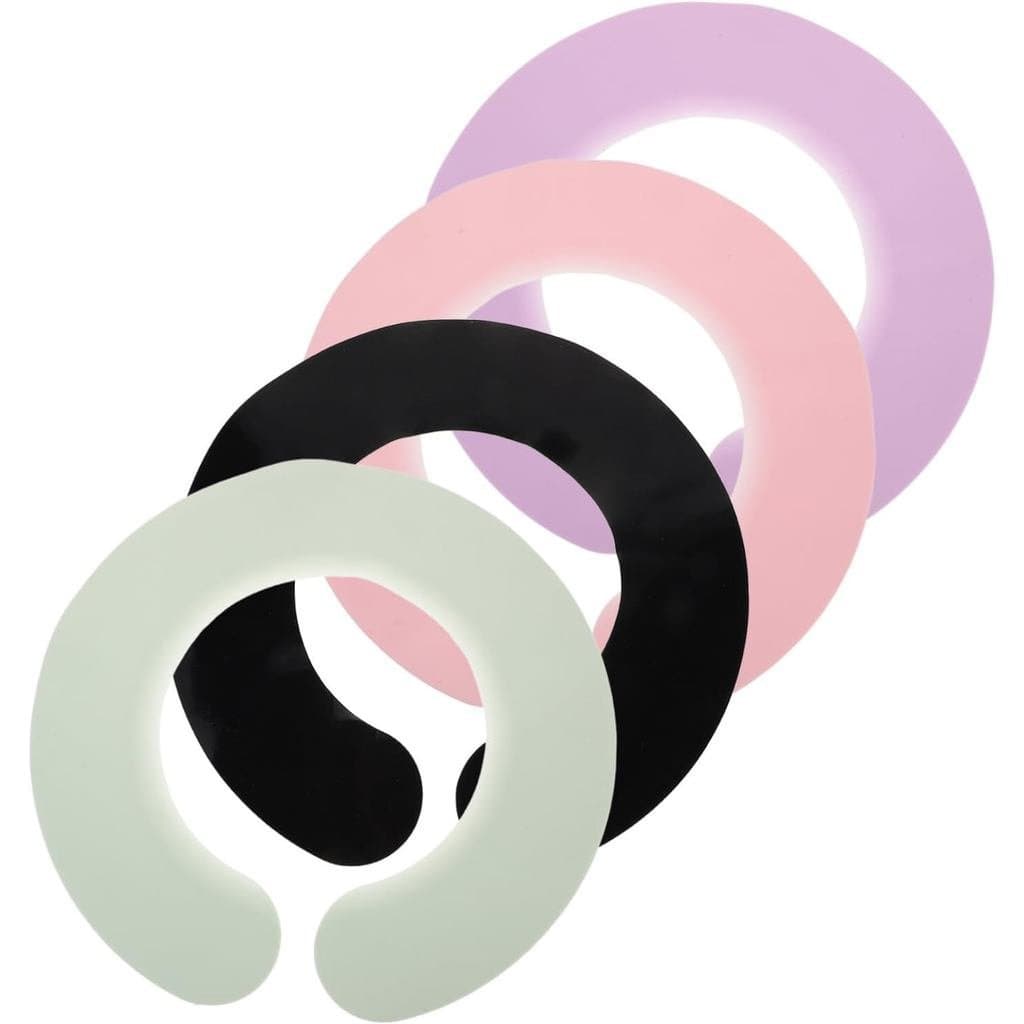 Capa de Silicone para Tingimento de Cabelo Mikinona, 4 Peças, Protetores de Pescoço, Capa Macia para Corte de Cabelo, Fe