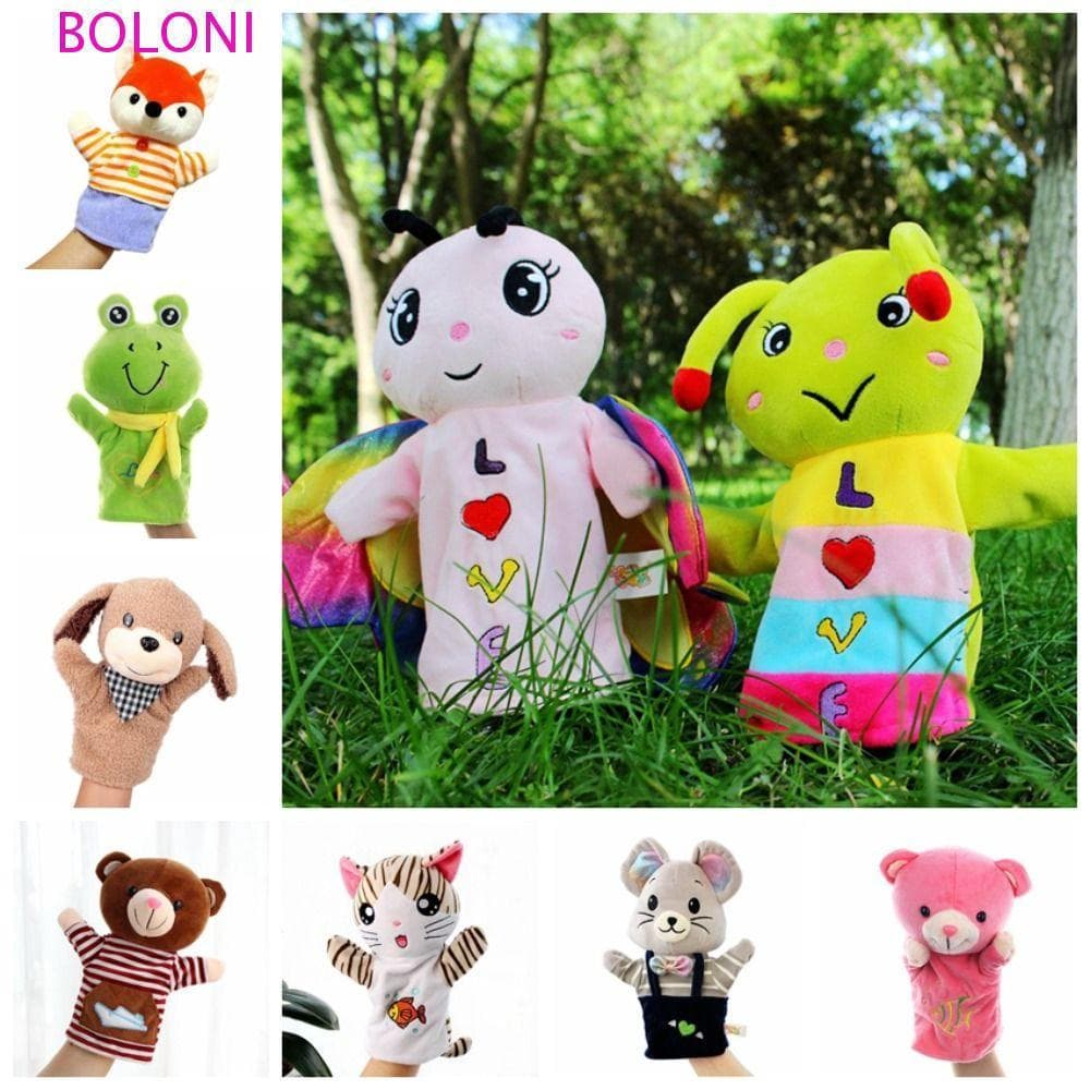 BOLONI Fantoche De Dedo De Pelúcia , Animais Marinhos Kawaii Boneca Mão Macia