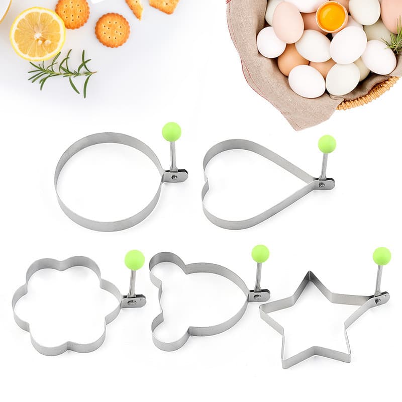 [Estoque pronto] 430 aço inoxidável omelete fabricante molde omelete ovo escalfado panqueca molde omelete anel WJG