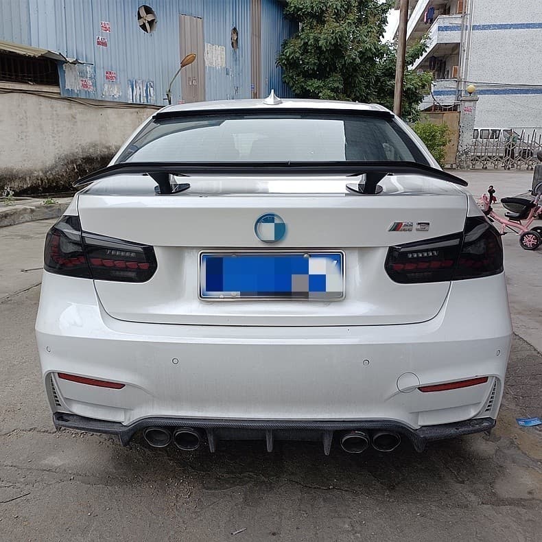 Para Universal Spoiler Asa Reequipamento BMW Série 3 E90 F30 G20 Plástico ABS Tronco Do Carro Sedan Cauda FIN Acessórios