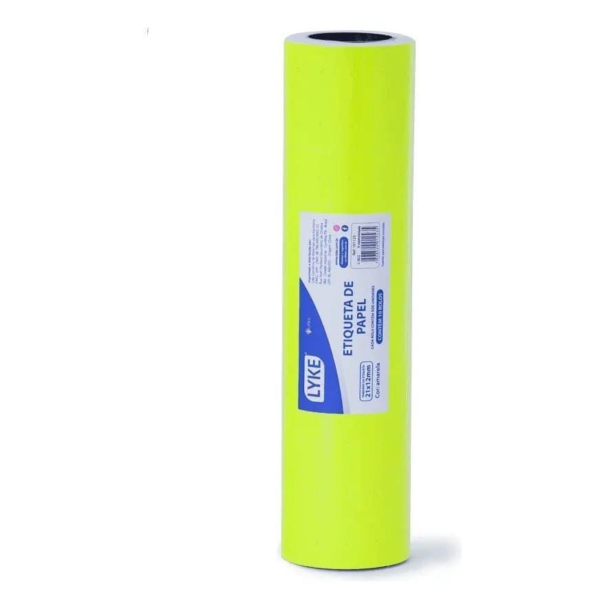 Etiqueta Preço Lyke 12x21mm Amarelo Flúor 10 Rolos