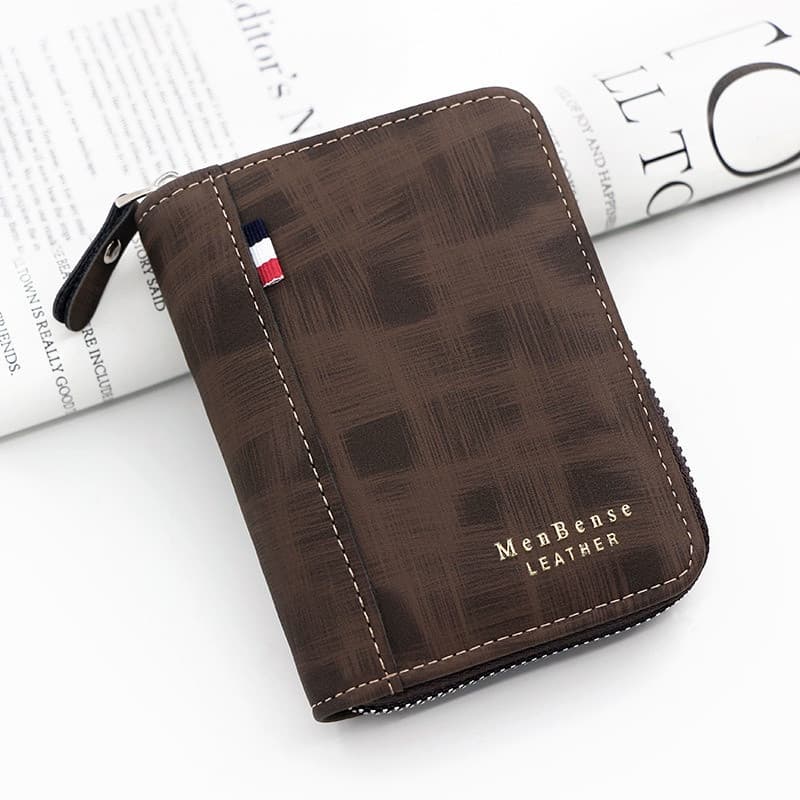 Carteira Masculina/Porta-cartões de Couro Curto Fosco Porta-moedas