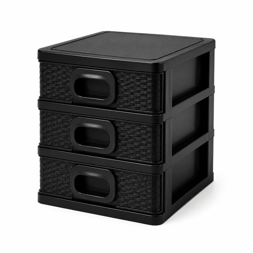 Organizador Multiuso com 3 Gavetas para Mesa Maquiagem Joias e Escritório
