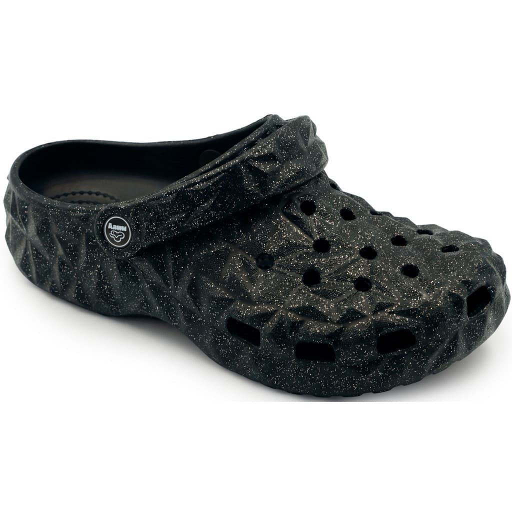 Sandalia Babuche Diamond Clog Eva Preto Off White Leve Macia Confortável