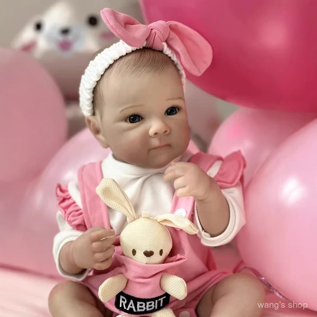 Boneca Reborn Bettie de 49cm, Totalmente em Vinil Macio, Lavável, Brinquedo Realista de Bebê, Boneca Reborn