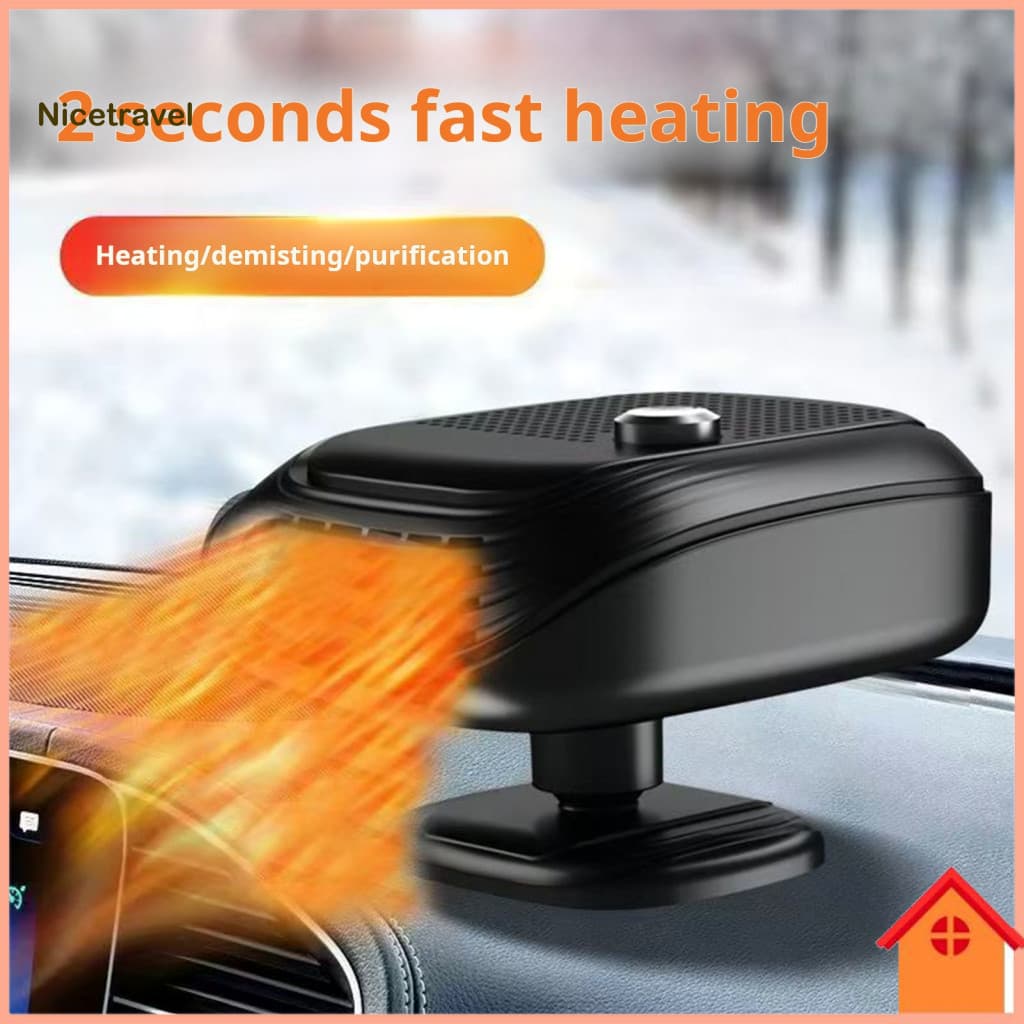 Car Warmer Portable Heater 2-in-1 and Fan – Multi-angle Air Supply Stable Heat Output Windshield Defroster for Fast He