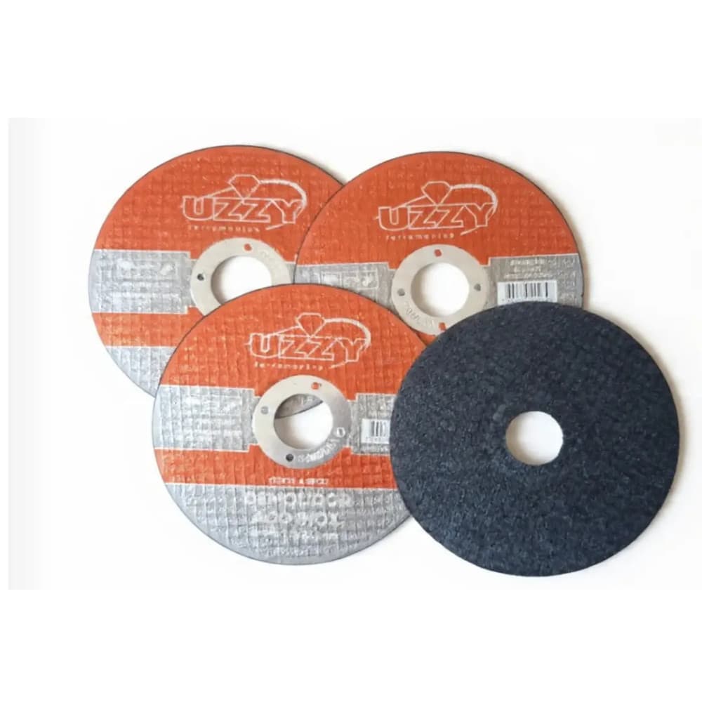 Kit 5 Disco Corte Aço Inox 115mm x1,0 x 22,23mm 2 Telas Uzzy