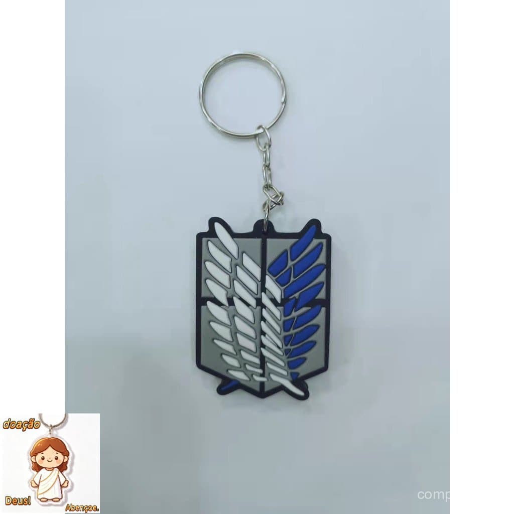 Chaveiro borrachado de attack on titan