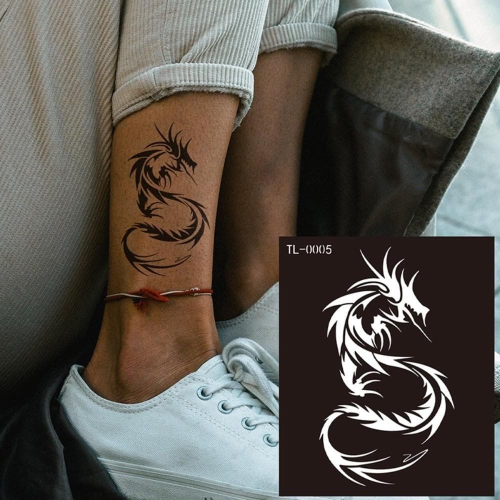 Estêncil De Tatuagem De Henna , Decalques Falsos , Modelo Oco , Ferramenta De Casamento , Adesivo De Arte Corporal