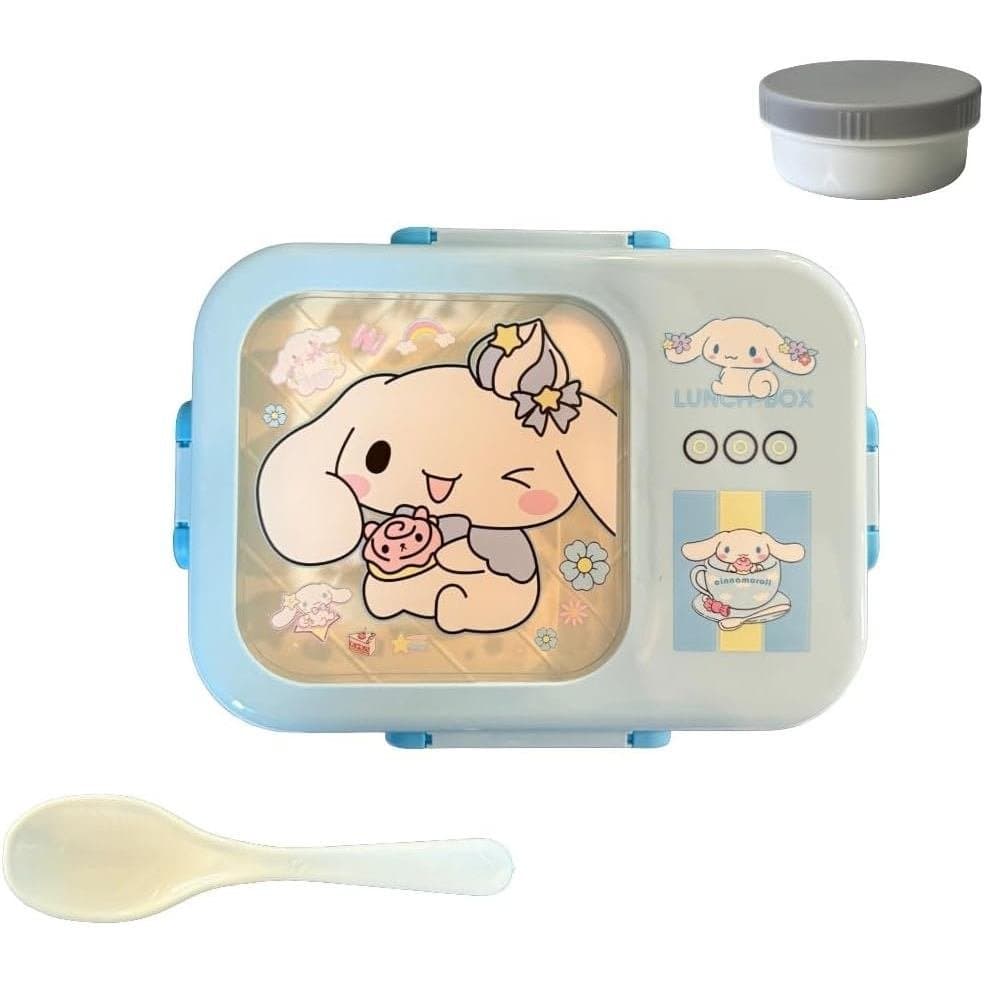 Conjunto de Lancheira Grande Bento com 3 Compartimentos, Recipiente para Molho, Durável, Portátil, Pessoal, Selado, de P