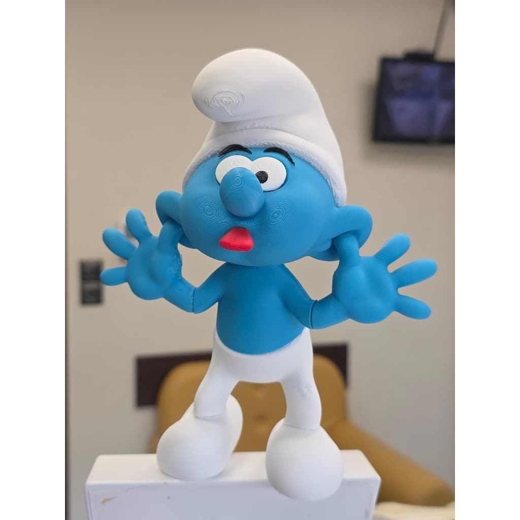 Boneco 3D Smur 20cm – Modelo Colecionável e Decorativo