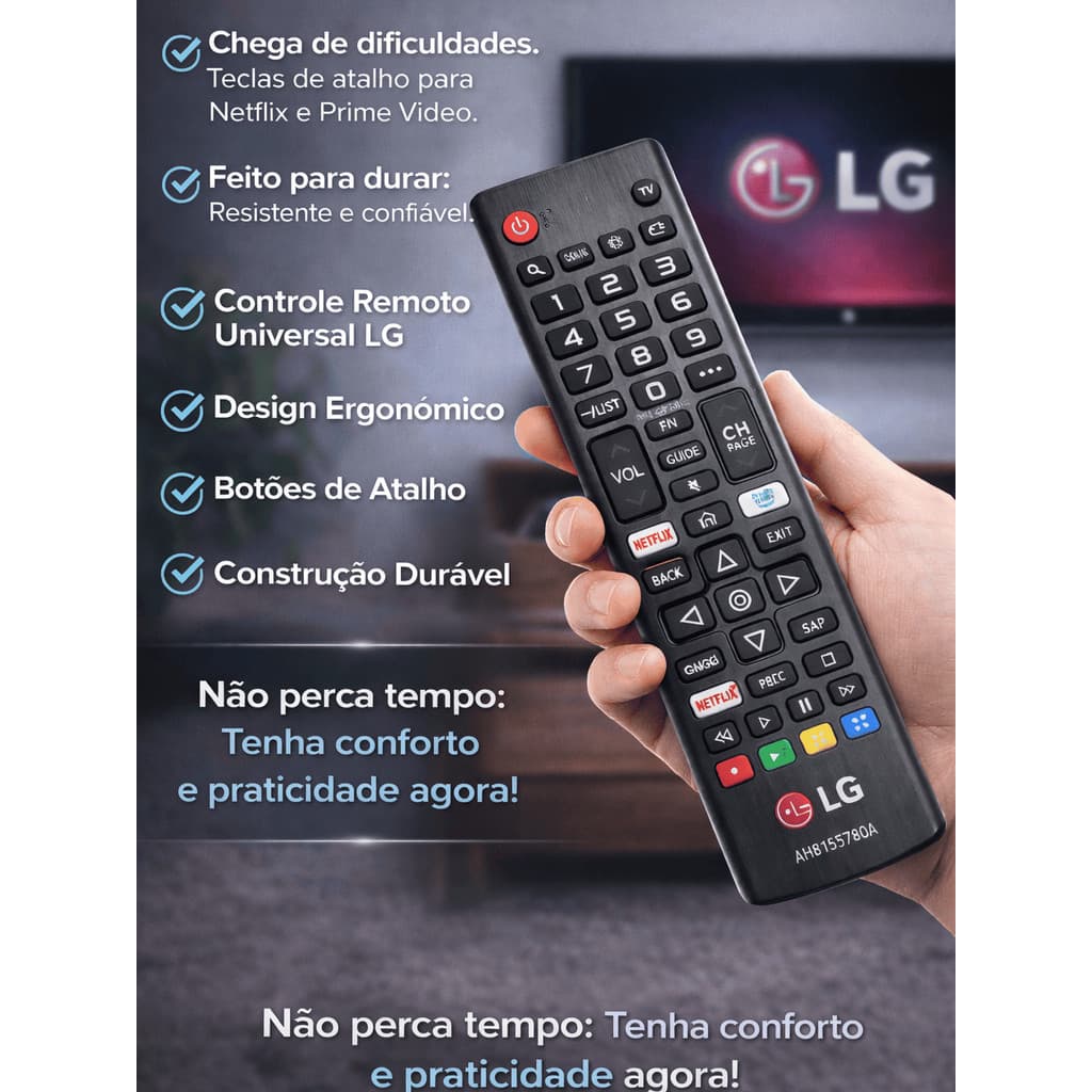 Controle Remoto Para Smart Tv LG Universal todas promocao