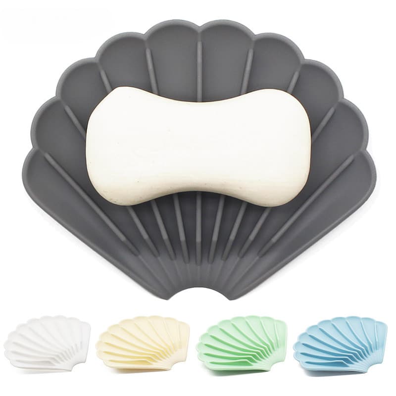 Porta-sabonete de silicone com drenagem, sem acúmulo de água, sem necessidade de furação, bandeja de sabonete em formato