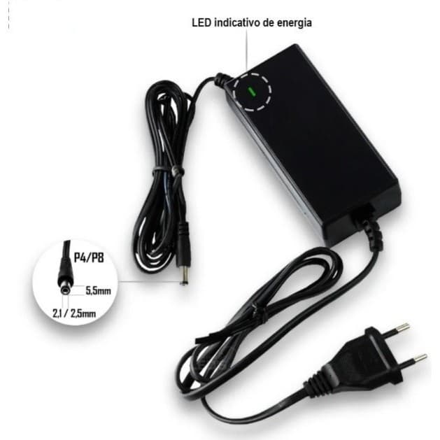 Fonte De Alimentação 48v 3a - 150w Bivolt Plug P4 C/led Nova