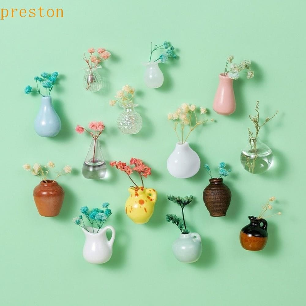 PRESTON Mini Ímãs De Geladeira Para Vaso , De Artesanal Exclusivo , Pequeno De Arranjo De Flores