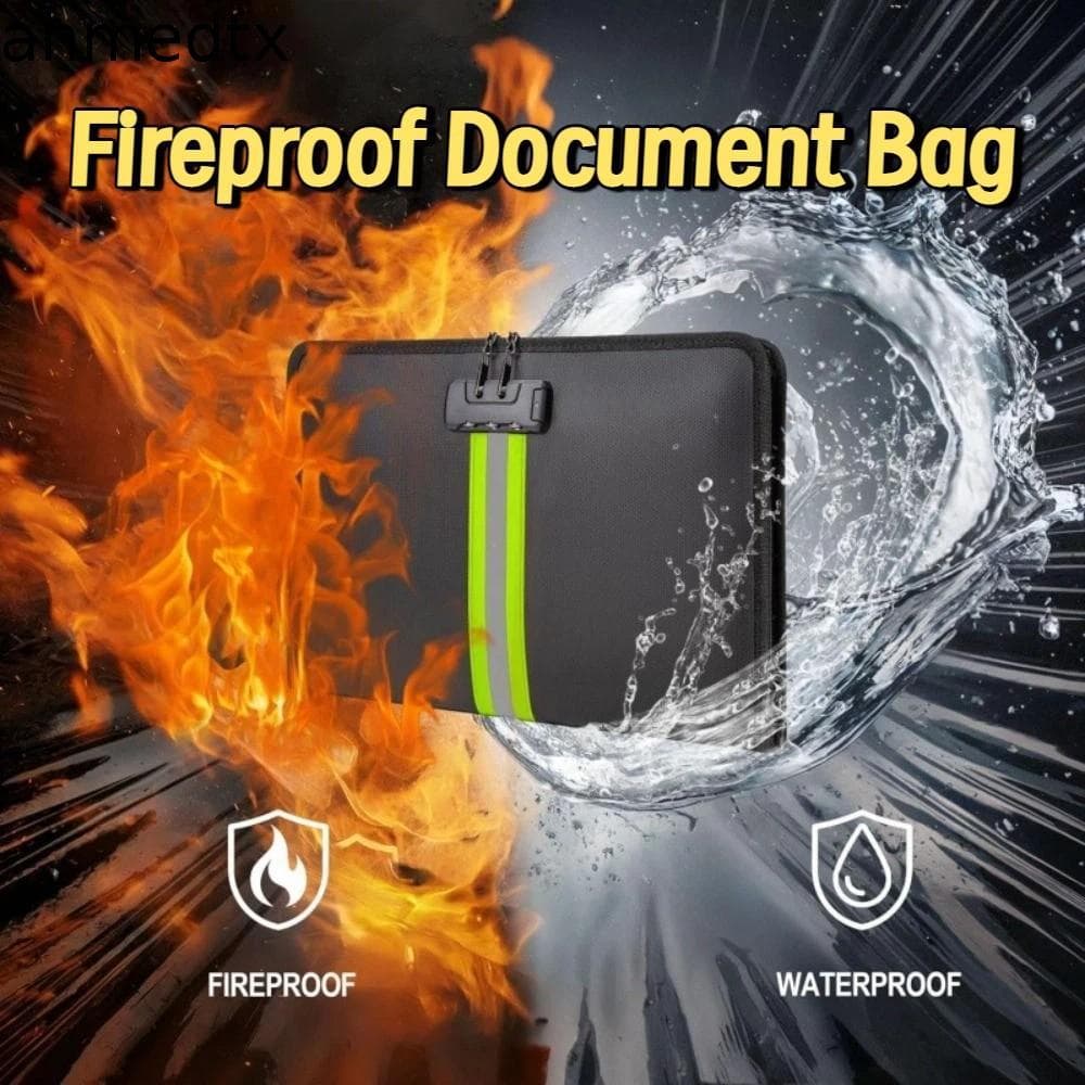 Bolsa Para Documentos À Prova De Fogo AHMEDTXB , Dinheiro Com Zíper D'água Resistente Ao Calor , Poeira