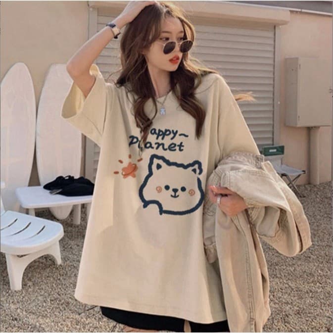 Produtos em estoque pronto entrega no mesmo dia dos desenhos animados camiseta de manga curta feminina comprimento médio