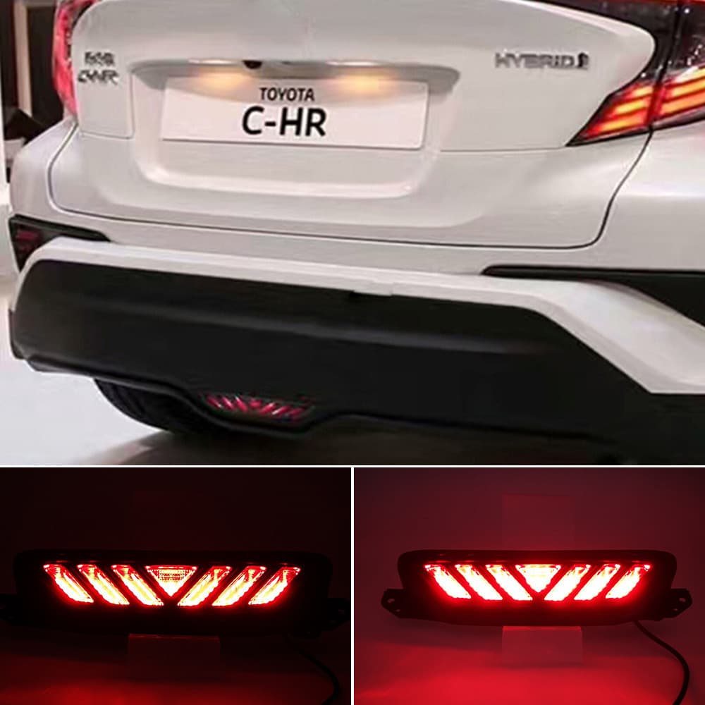 CSCSNL 1 Pcs Refletor LED Para Toyota CHR 2016 2017 2018 2019 Luz Do-Choque Traseiro Lâmpada De Neblina Condução De Frei