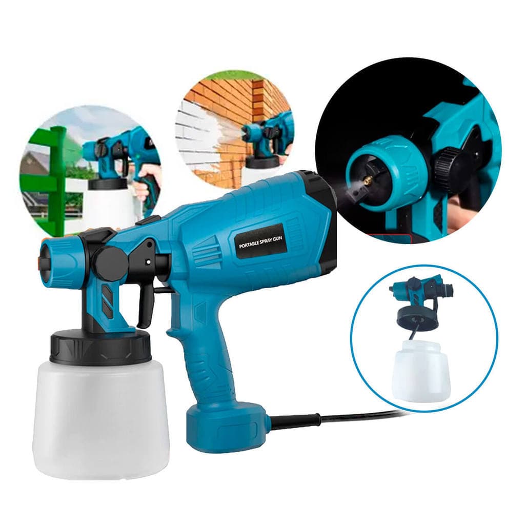 Pistola de Pintura e Pulverizadora [220V] Genérica Pulverizador Tinta Elétrica 21v Elétrico 500w 2.5mm 550w Bicos