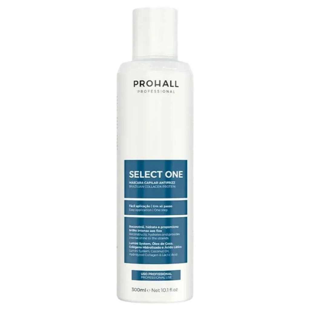 Máscara Select One Prohall de Redução do Frizz  Escova Progressiva Antifrizz 300ml