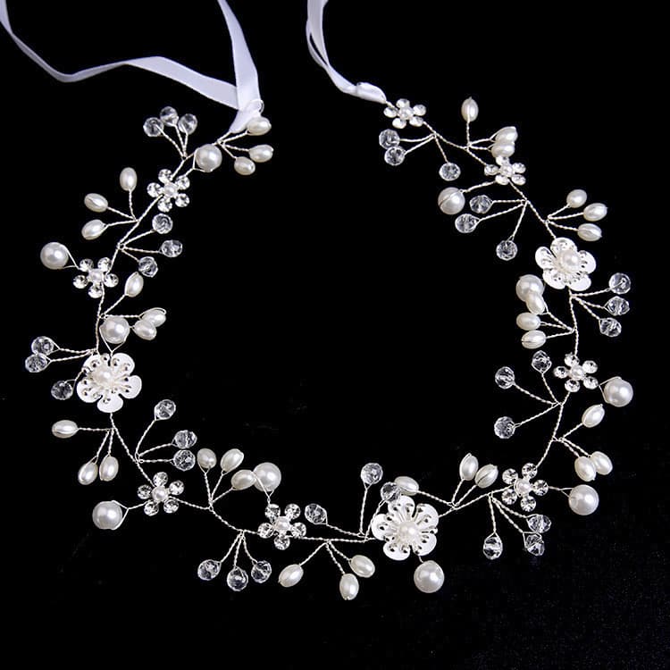 Casamento nupcial coroa cocar artesanal flor nupcial jóias acessórios de cabelo de casamento guirlanda artesanal