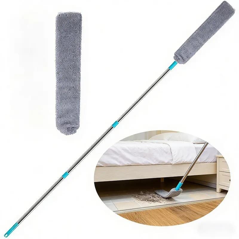 Espanador de Microfibra Extensível - Escova de limpeza ajustável com cabo longo de 1 oz, adequada para fendas de almofad