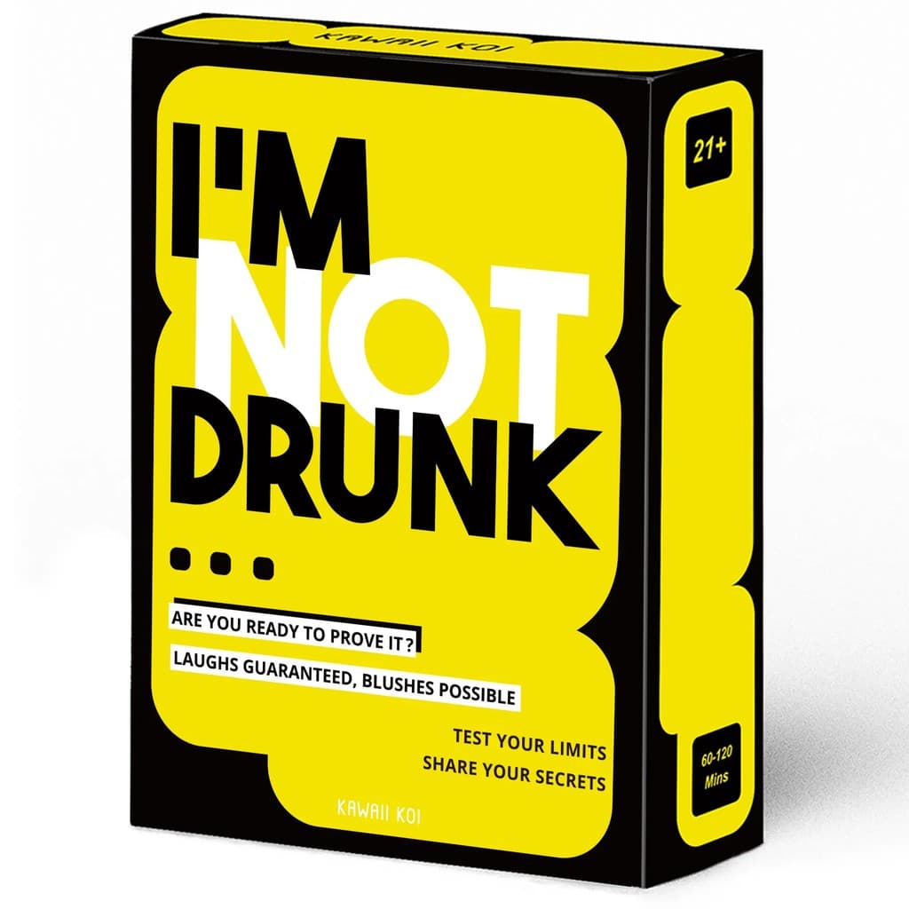 KAWAIIKOII’MNOTDrunk–Jogo de Beber para Festas e Noites de Jogos, Jogo de Festa Engraçado para Adultos, Perfeito para An