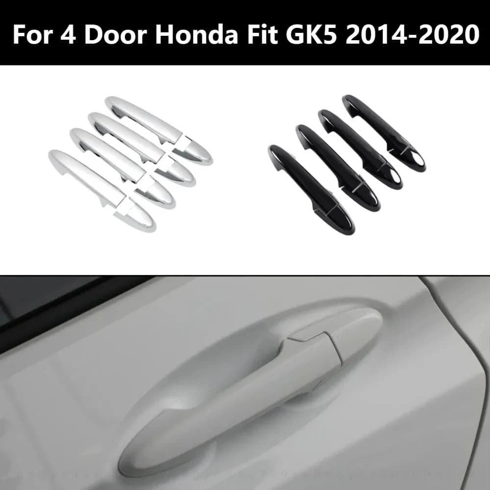 Atualização Do Carro Acessórios De Carbono Banhado A Tampa Da Maçaneta Porta Externa Para Honda Fit Jazz 2014-2020