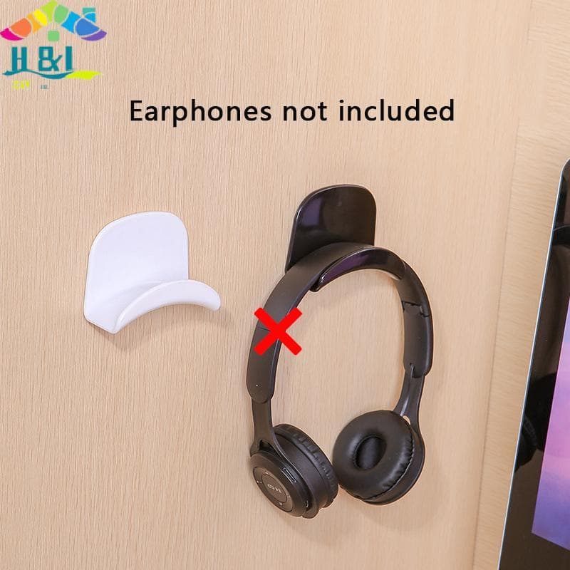 Suporte De Parede De Plástico Adhensivo H & L Para Fone De Ouvido Sob A Mesa Ra Jogos Braet Universal { th }