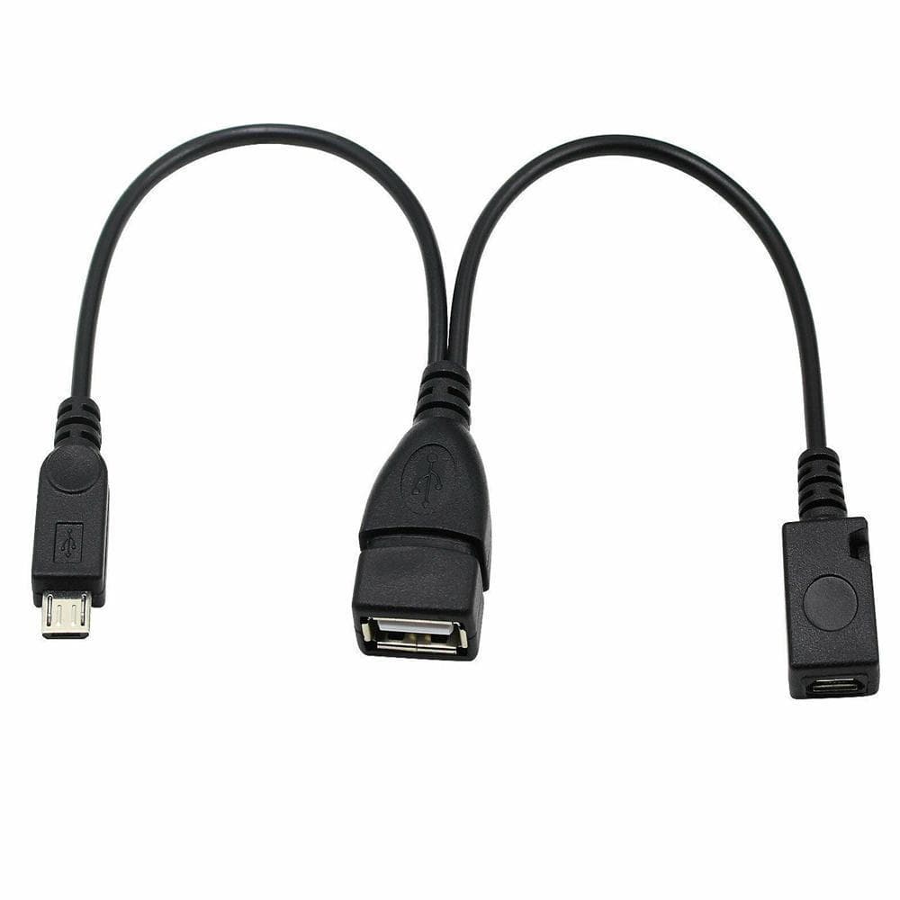 C1SB QQMALL1 Adaptador de Cabo de Alimentação USB OTG Micro USB 2 em 1 Masculino/Feminino Adaptador USB Divisor em Y/Mul