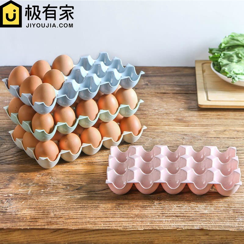 Caixa de ovos de plástico cozinha geladeira caixa de armazenamento Rack de ovos caixa de manutenção fresca bandeja de ov