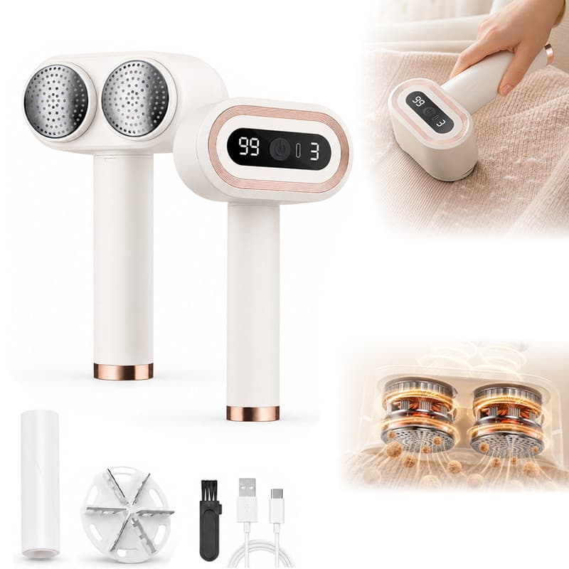 Papa Bolinhas Elétrico 3 em 1 Recarregável USB com Aspirador de Pelos Dupla Lâmina para Roupas