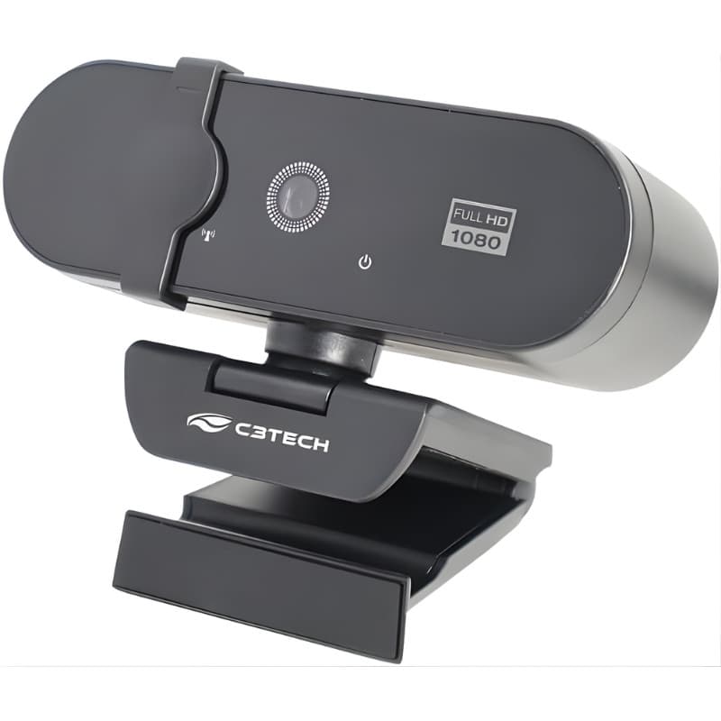 Webcam 1080p Full Hd Preta Wb-150 C3 Tech | Microfone | PC | Desktopo | Periférico | Câmera