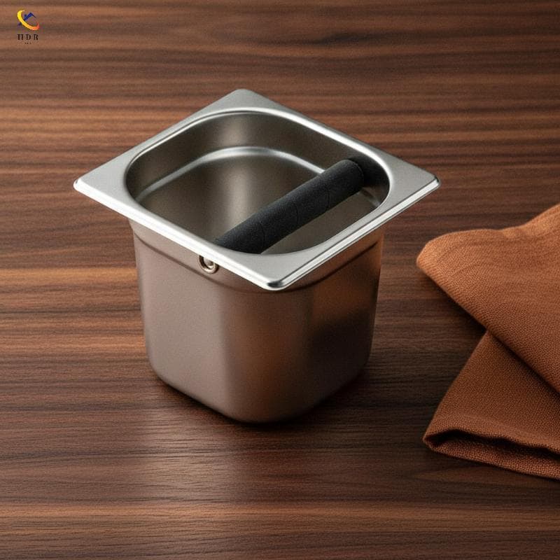 [Hdr] Caixa De Café Kno À Prova De Ferrugem Em Aço Inoxidável De Grande Capacidade Para Uso Comercial Bar Expresso [BR]