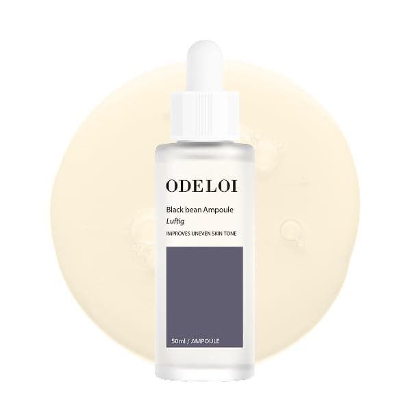 Ampola de Feijão Preto 74% Luftig 1.69 fl.oz / 50ml, Ampola Calmante com Vitalização da Pele, para Pele Sensível e Mista