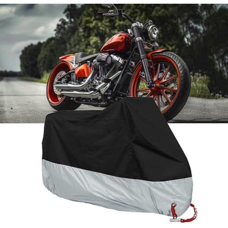 1 Pçs Todas As Estações Motocicleta Capa De Poeira À Prova Dwaterproof Água , 210d Durável Com Furos De Bloqueio & amp ;