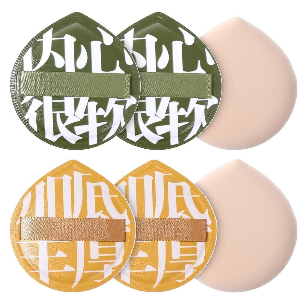 6 Esponjas de Maquiagem Coreanas para Base e Corretivo, Conjunto de Esponjas em Forma de Gota para Maquiagem, Esponjas p