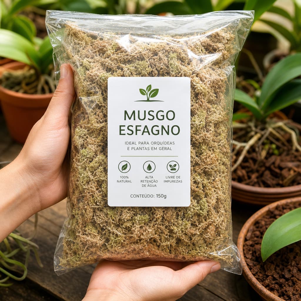 2, 3, 5 e 10 Litros Musgo Esfagno Orgânico Substrato Orquídeas Sphagnum