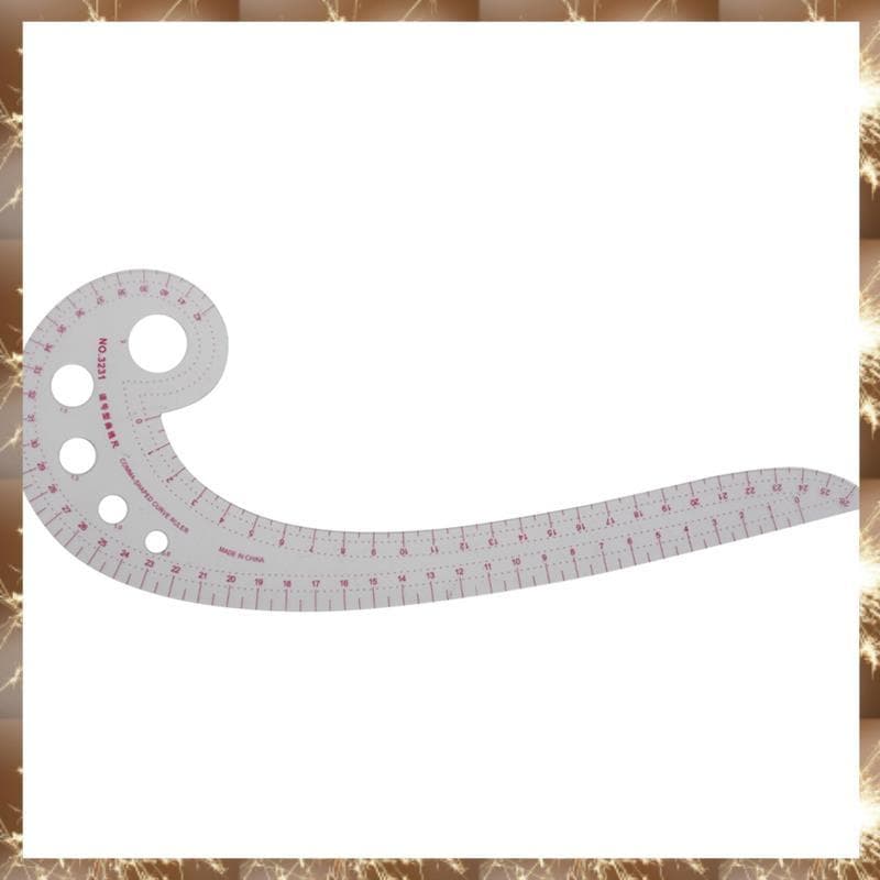 (Div (R) 11.8 " Longo Em Forma De Vírgula De Plástico Transparente Curva Francesa Régua Spline
