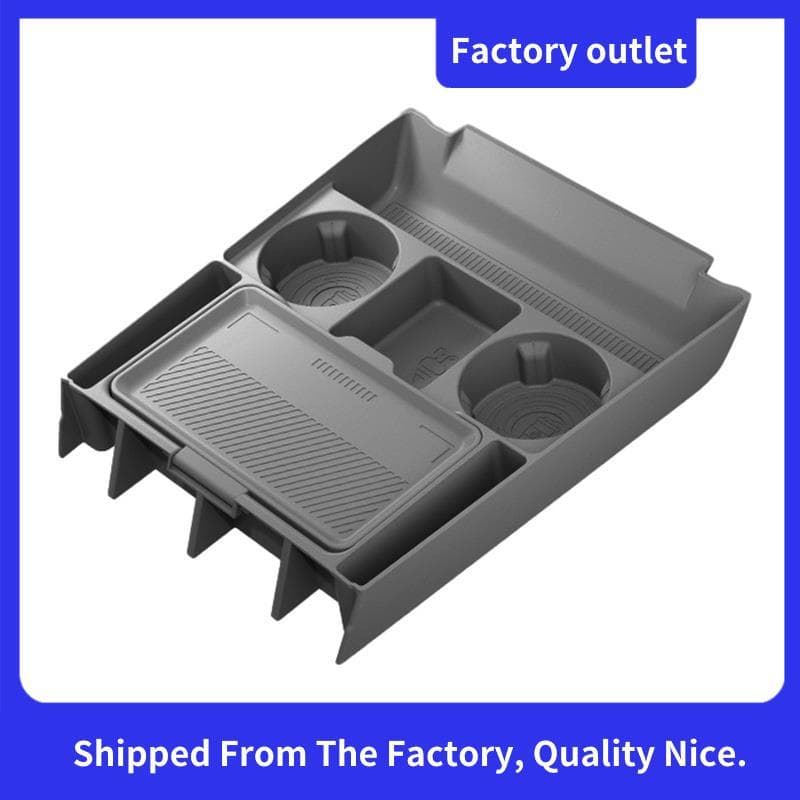 Caixa De Armazenamento De Silicone Para Console Central Xpeng G6 2026 Organizador De Carro Cinza Escuro