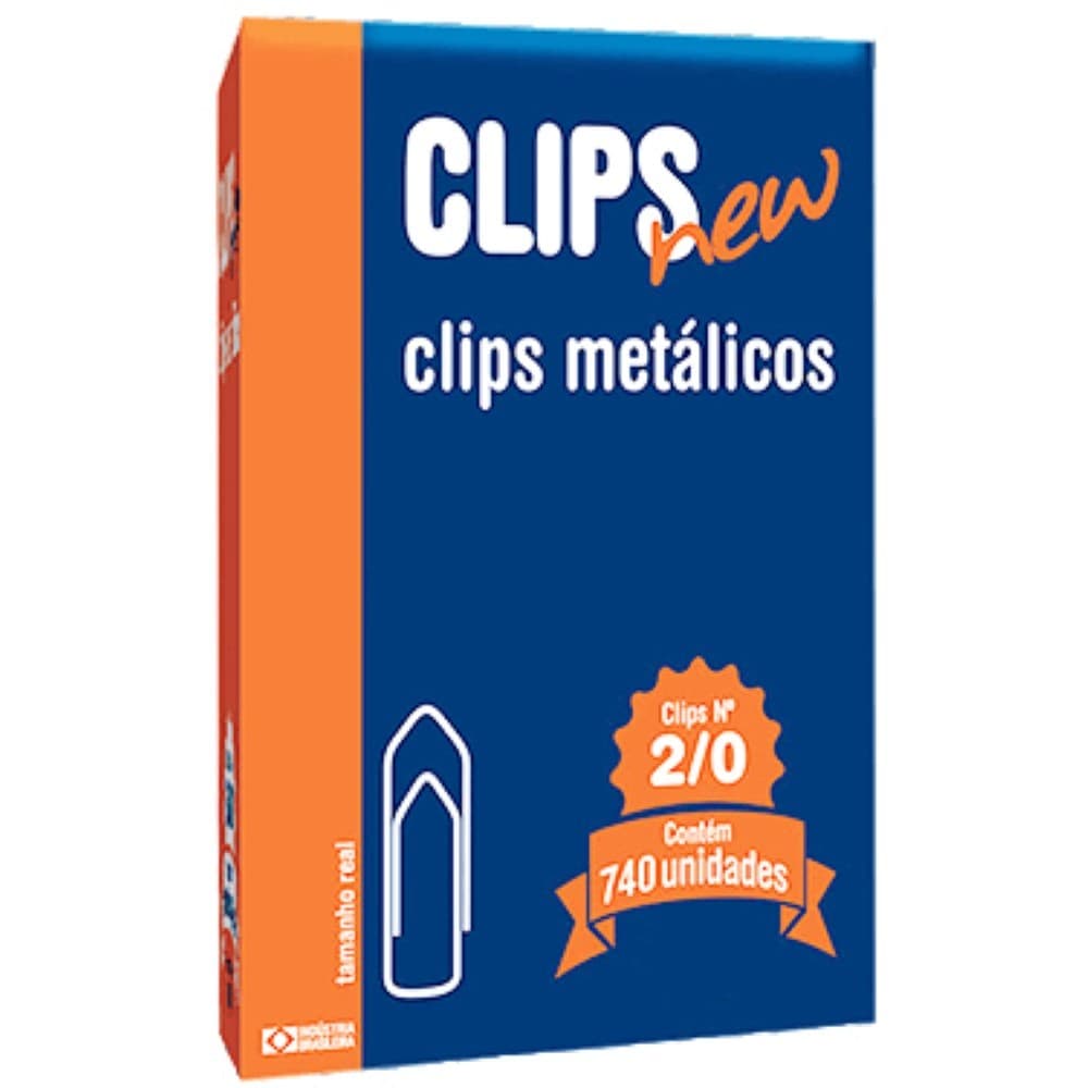 CLIPS METALICOS PRENDEDOR PARA PAPEL N° 2/0 CX GRANDE 725 UN - TOP